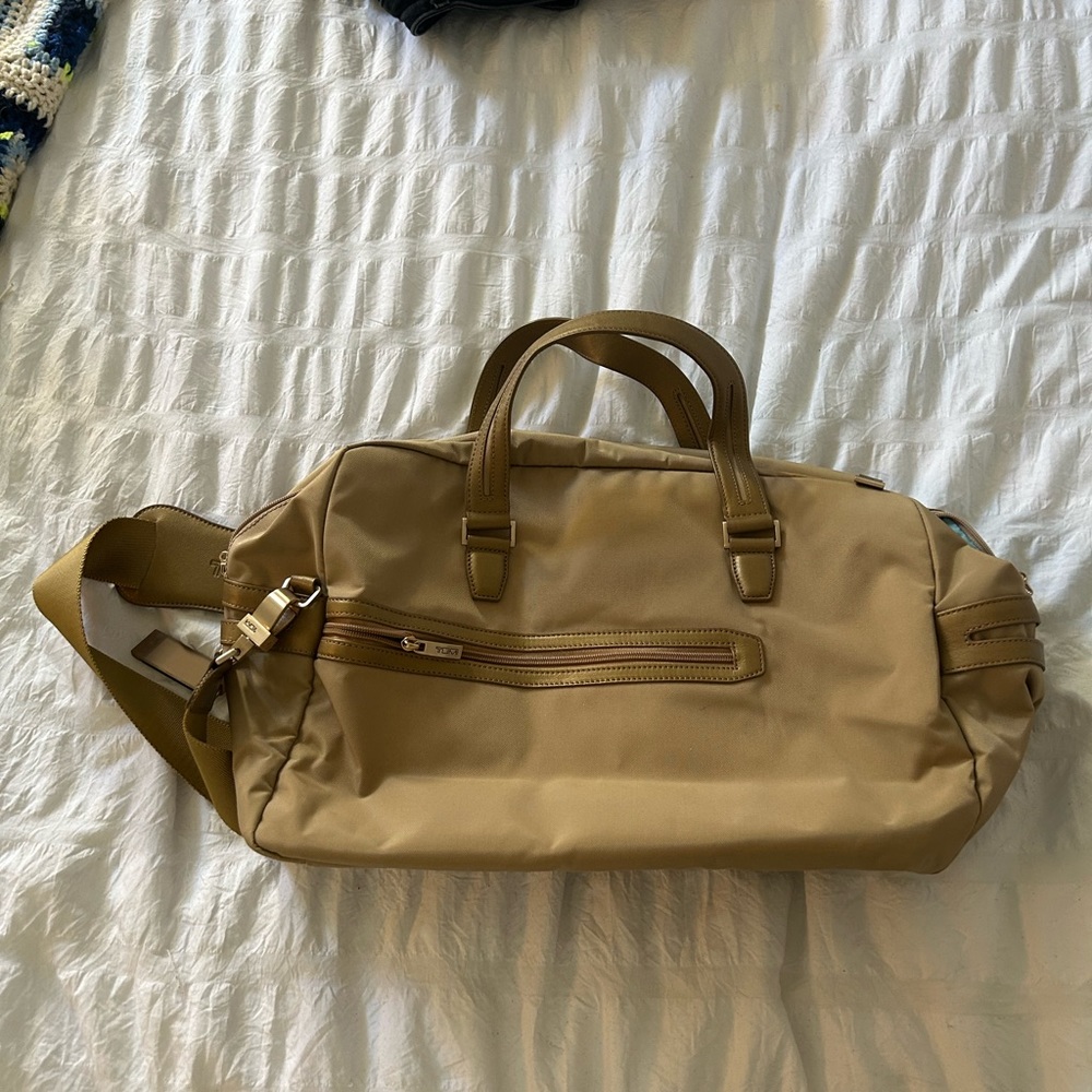 TUMI Vista Collection Gold Carry on Duffel Never Used
